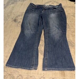 Womens EST 1946 Blue Denim Jeans Bootcut Plus Sz 24W